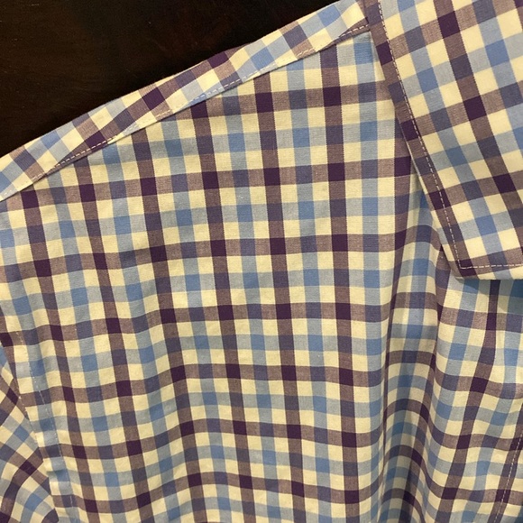 J Crew men’s shirt, purple and blue, size medium 15-15.5, flex wrinkle free - Picture 3 of 3